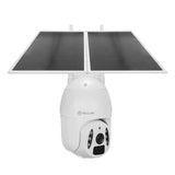 Безбедносна соларна камера Tellur UltraHD за надворешна употреба Smart Wi-Fi со можност за поместување и навалување во бела боја