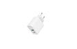 USB универзален полнач за напојување со 2 порти Gembird 20W тип C, бел