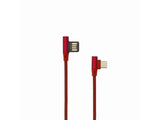 Кабел USB 2.0 AM до Type-C 90 степени 1.5m SBOX Црвен
