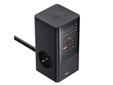 Дигитална станица за полнење Power Combo Tower 7-во-1, брзо полнење 35W 3xAC, 2xUSB-A, 2xType-C, црна
