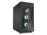 ATX Midi Tower куќиште Sharkoon Rebel C80M црно ARGB со 2 USB 3.0, Type-C USB 3.2, 4 вентилатори од 120mm