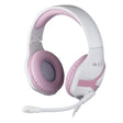 Слушалки Konix Gaming Geek Girl Crystal White/Rose SWITCH/PS4/PS5/XBOX/TABLET/TELEFON