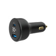 USB универзален полнач за автомобил Gembird 30W PD двоен USB тип C+A со LCD