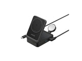 Станица за полнење Anker MagGo 3 во 1 Qi2 15W црна со полнач и кабел