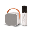 Звучник Maxlife MXKS-100 Mini Party KARAOKE со BT, микрофон. microSD, USB, AUX-IN, LED бела боја