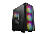 ATX Midi Tower куќиште Deepcool MATREXX55 MESH V4 C црно со USB3.0, 2x USB2.0, x4 RGB вентилатори