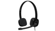 Слушалки Logitech H151 стерео слушалки со црни влакна