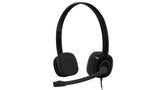 Слушалки Logitech H151 стерео слушалки со црни влакна