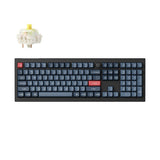 Безжична тастатура Keychron V6 Max со целосна големина, заменлива BL RGB Gateron Jupiter Banana Switch - црна