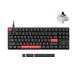 Тастатура со хронографски копчиња Lemokey X1 TKL QMK/VIA со жичен механички прекинувач во кафеава боја - црна