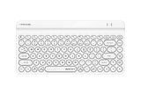 Тастатура A4 FBK30 со двоен режим, безжична и Bluetooth, тивка бела
