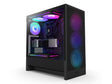 ATX куќиште за средно кула NZXT H5 Flow (2024) RGB црно со USB 3.2, 1x 360mm (F360 RGB)/ 1x 120mm (F120Q)