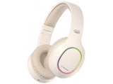 Слушалки Trevi DJ 12E60 Bluetooth со микрофон LED кремаста боја