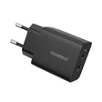 Универзален USB полнач за напојување Choetech Q5006 2xType-C 40W црн