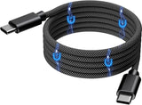 Кабел USB 2.0 Тип-C до Тип-C 1.2m Choetech Магнетен 100W PD Црн
