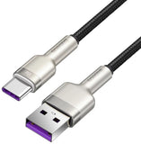 Кабел USB 2.0 до Type-C 0.25m Baseus Cafule Series PD 66W метален црн