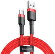 Кабел USB 2.0 до Type-C 0.5m Baseus Cafule серија 3A црвен
