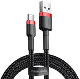 Кабел USB 2.0 до Type-C 0.5m Baseus Cafule серија 3A црн