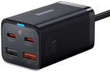Универзален USB полнач за напојување Baseus GaN 3 Pro 65W 4-портен црн
