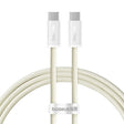 Кабел USB 2.0 Тип-C до Тип-C 1м Baseus Dynamic 3 PD 100W крем жолт