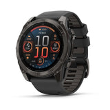 Garmin паметен часовник Fenix ​​8 AMOLED Sapphire 51mm Carbon Grey DLC со црна/каменеста лента