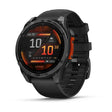 Ora inteligjente Garmin Fenix ​​8 AMOLED 47mm gri e errët me rrip të zi