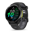 Garmin Smartwatch Forerunner 970 Carbon Gray DLC Titanium Black со проѕирен бел каменен ремче