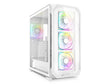 ATX Midi Tower куќиште Sharkoon AK5G бело ARGB со 2 USB 3.0, Type-C USB 3.2, 4 вентилатори од 120mm