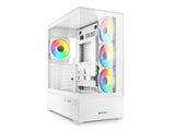 ATX Midi Tower куќиште Sharkoon AK6 бело ARGB со 2 USB 3.0, Type-C USB 3.2, 4 вентилатори од 120mm
