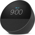 Amazon Echo Spot 2024 Паметен часовник со будилник и звучник во црна боја