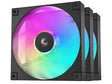 Вентилатор во куќиште 140x140x25 Deepcool FD14 ARGB (3 во 1) 1650 вртежи во минута Супер тивок LED Црн