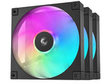 Вентилатор во куќиште 140x140x25 Deepcool FD14 ARGB (3 во 1) 1650 вртежи во минута Супер тивок LED Црн