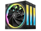 Вентилатор во куќиште 120x120x25 Deepcool FL12R ARGB (3 во 1) 2150 вртежи во минута Супер тивок LED Црн