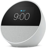 Amazon Echo Spot 2024 Паметен часовник со будилник и звучник во бела боја