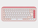 Тастатура Logitech Wireless POP Icon розева/исклучително бела
