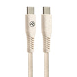 USB тип-C до тип-C кабел PD60W 3A Tellur 1м еко најлон крем