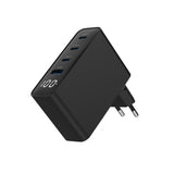 Karikues Universal me USB Gembird me 4 porta 100W, Ekran LCD i Zi