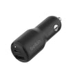 USB универзален полнач за автомобил Belkin 42W PD, USB-A+Type-C порти, црни