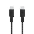 Кабел 2.0 USB тип-C до тип-C 2м 100W Belkin Boost плетен црн