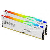 DIMM 32GB DDR5 6000MHz Kingston Fury Beast Kit CL30 RGB EXPO Бела (2x16)