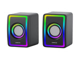 Звучници 2.0 Omega 6W RSM RGB USB, 3.5mm аудио приклучок