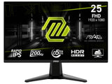 Монитор 25" MSI MAG 255F E20 Gaming Rapid IPS, 200Hz, 0.5ms, FHD, HDMIx2, DP, навалување, VESA, слушалки