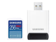 Безбедна дигитална Samsung 256GB SDXC PRO Plus 180R/130W U3 V30 со читач на картички