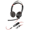 Kufje stereo HP Poly Blackwire 5220 On-Ear, USB-C+3,5mm, të zeza