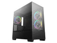 ATX Micro куќиште Deepcool CG380 3F црно панорамско стакло со USB 3.0 x2, 3x120mm ARGB вентилатори