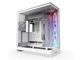 ATX Midi Tower куќиште NZXT H9 Flow (2025) RGB бело со USB 3.2, тип-C, 1x 420mm (F420 RGB), 1x F120Q