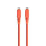 Кабел USB 2.0 Тип-C до Тип-C 1.5m Setty PD20W Портокалова