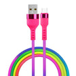 Кабел USB 2.0 Тип-A до Тип-C 1.2m Setty 2.1A Rainbow