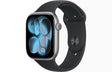 Apple Watch Series 11 GPS 46mm вселенско сиво алуминиумско куќиште со црна спортска лента M/L