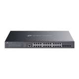 Omada 24-портен гигабитен и 4-портен 10GE SFP+ L2+ управуван прекинувач со 16-портен PoE+ и 8-портен PoE++ SG3428XMPP